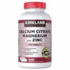 Kirkland citrate de calcium de magnésium et de zinc